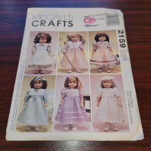 McCall's Crafts 2159 18" Doll Dress Sewing Pattern American Girl Size Complete